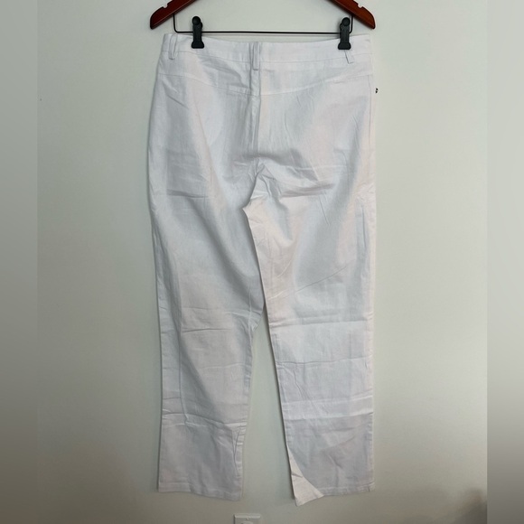 Miss look cotton blend Women's White straight leg pants size Large - Picture 4 of 6